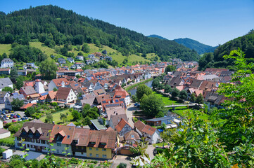 Blick auf oberwolfach im Schwarzwald