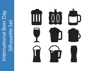 International Beer Day Icon Set
