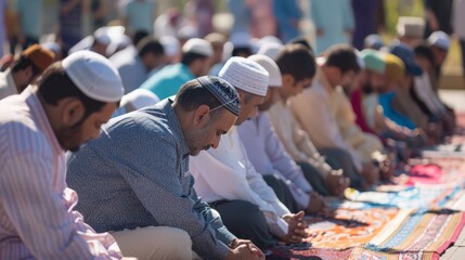 The morning of Eid al-Fitr begins with a special prayer, bringing communities together in gratitude and unity.