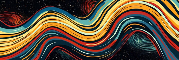 Abstract Wavy Lines in Cosmic Space
