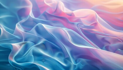 Obraz premium Abstract Elegance Soft Pastel Waves Flowing Delicately in Harmonious Symphony Background