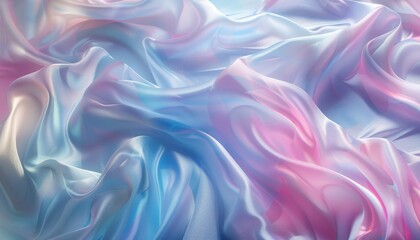 Obraz premium Flowing Fabric Texture in Ethereal Blue and Pink Hues Abstract Artistic Background