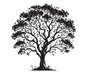 tree and christmas tree vector art graphic resources silhourtte vector style, white background