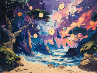 Obraz premium Tree of clock
