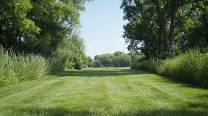 Obraz premium The sound of rustling grass as you walk through a field provides a peaceful soundtrack, grounding you in the present moment.