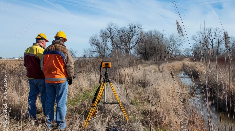Poster the survey team employs geodetic surveys to establish precise reference points for navigation and ma