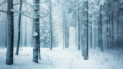 Snowy Forest Path: Winter Wonderland