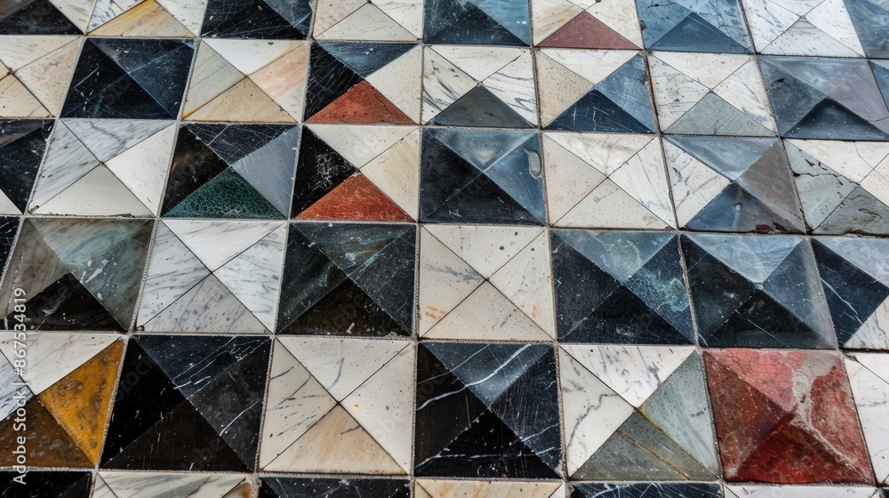 Poster the use of geometric patterns in floor tiles and mosaics can transform a mundane surface into a work
