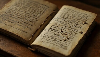 Obraz premium A hidden diary in an old bedroom, revealing secrets that intertwine with their own family history ai_generated