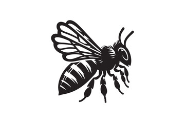 Bee Silhouette vector Illustration 