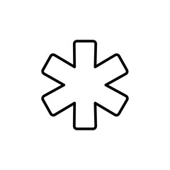 Fototapeta premium Asterisk Icon Set Symbol Illustrations for Typographic and Informational Use