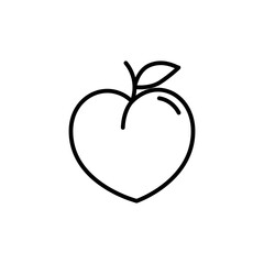 Peach Icon Set Fruit Illustrations for Culinary and Health Projects