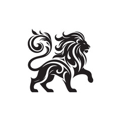 vector set of lion silhouette logo Lion collection.