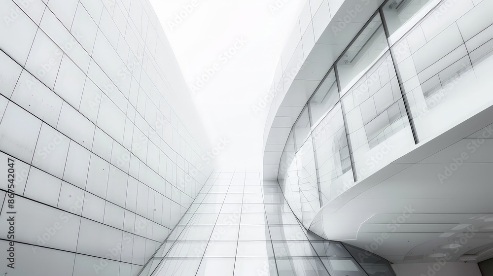 Poster white backgrounds in architectural photography showcase the lines and structure of the building with