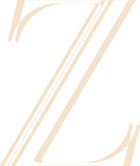 line font, letter z