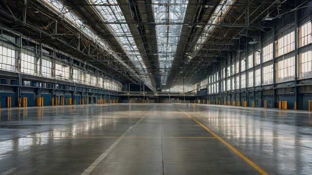 Abandoned machinery in a derelict factory - A haunting scene of an abandoned factory with rusty machinery and derelict infrastructure portraying decay