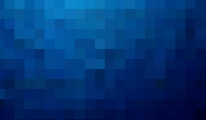 Gradient blue background. Geometric texture of light-dark blue squares. The substrate for branding, calendar, postcard, screensaver, poster, cover. A place for your design or text. Vector illustration