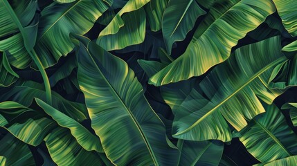 Tropical Leaf Background Pattern