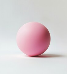 Fototapeta premium Soft Pink Ball on White Background