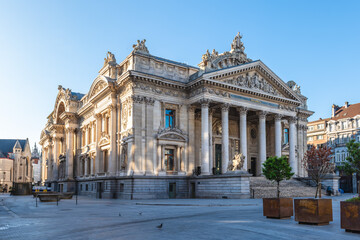 The former Brussels Stock Exchange building, usually shortened to Bourse or Beurs, in Brussels, Belgium