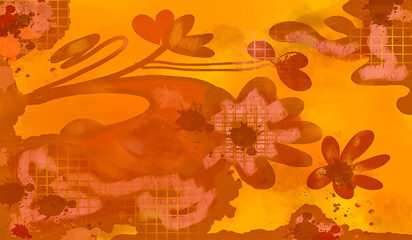 autumn leaves background yellow and orange