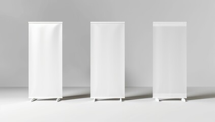 Blank Roll Up Banner Stands Mockup