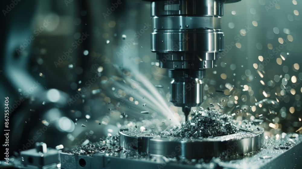 Poster high-speed cnc machining in action