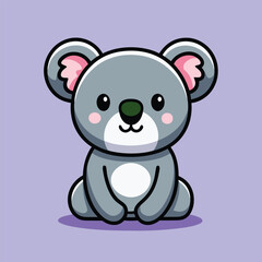 Obraz premium Cute Koala Cartoon Vector Icon Illustration.