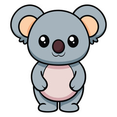 Obraz premium Cute Koala Cartoon Vector Icon Illustration.