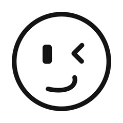 Smile Wink Icon Series Emoticon Illustrations for Social Media and Communication