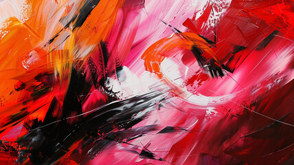 an artwork with expressive, gestural brushstrokes that convey intense emotion