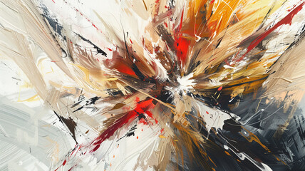 an artwork with large, gestural brushstrokes that convey a sense of power and intensity