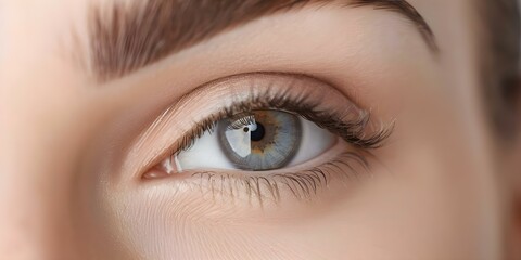 Obraz premium Professional makeup artist specializing in longlasting eyebrow styling and lamination. Concept Eyebrow Styling, Lamination Technique, Professional Makeup, Long-lasting Results, Specialized Services