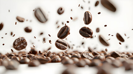coffee beans on white background