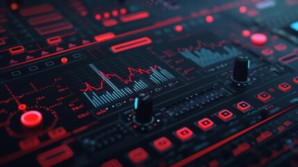 Obraz premium Oscilloscopes with futuristic cyber features for highresolution signal analysis