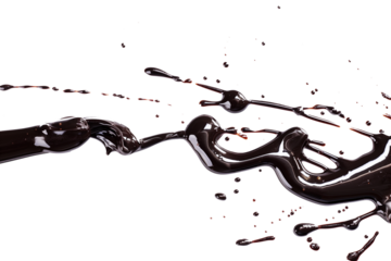 dark chocolate sauce on transparent background png