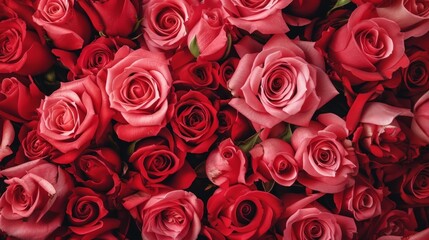 Vibrant Red Roses in Full Bloom