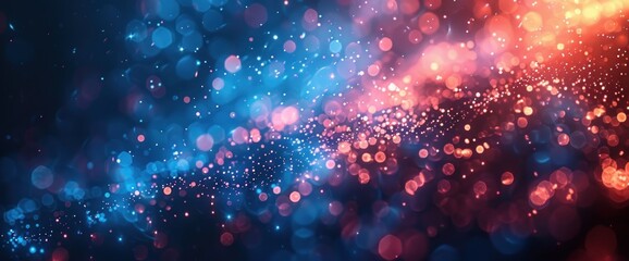 Fototapeta premium Abstract Blue and Orange Bokeh Background