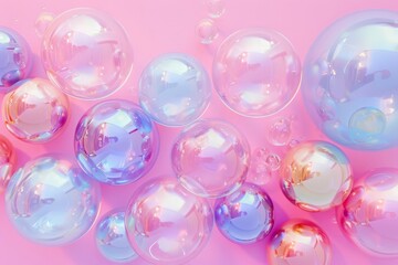 Translucent Bubbles in a Soft Pink Hue