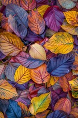 Vibrant Autumn Leaves Mosaic