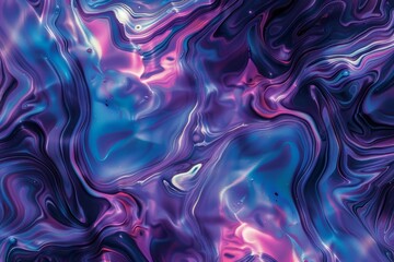Obraz premium Vibrant Abstract Swirls in Deep Purple and Blue Hues