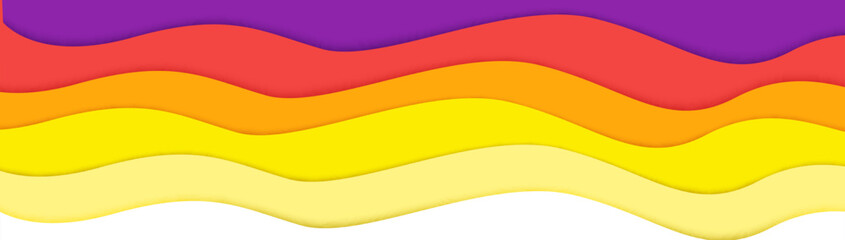Abstract colorful wavy paper background. Vector illustration
