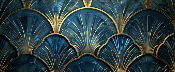 Discuss The Role Of Art Deco Shell Patterns In Glamorous Wallpaper Designs, Wallpapers HD