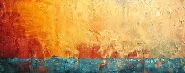 Fototapeta premium Vibrant Sunset Abstract Painting