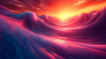 Abstract Landscape with Sunset.