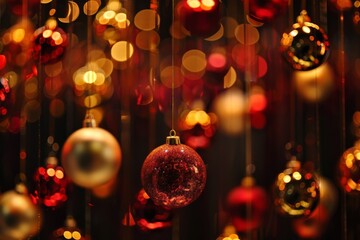 Shimmering Christmas Ornaments on a String