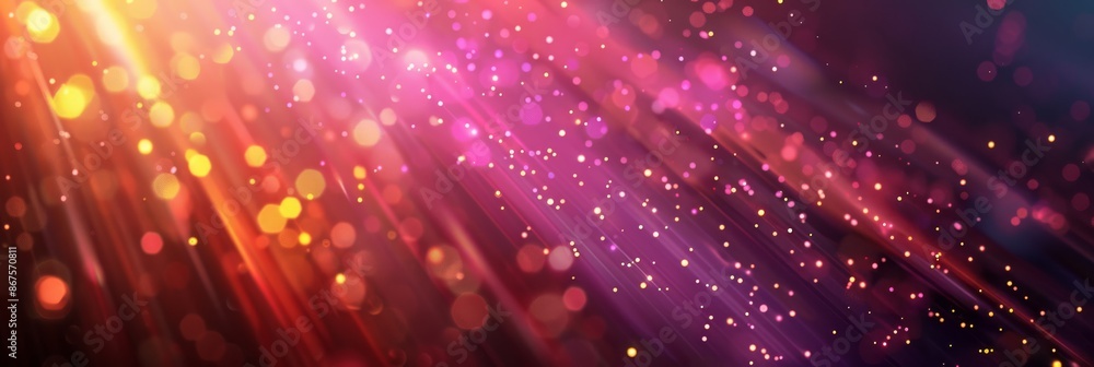 Poster an image with high definition displays dynamic light streaks in an abstract, mesmerizing way with a 