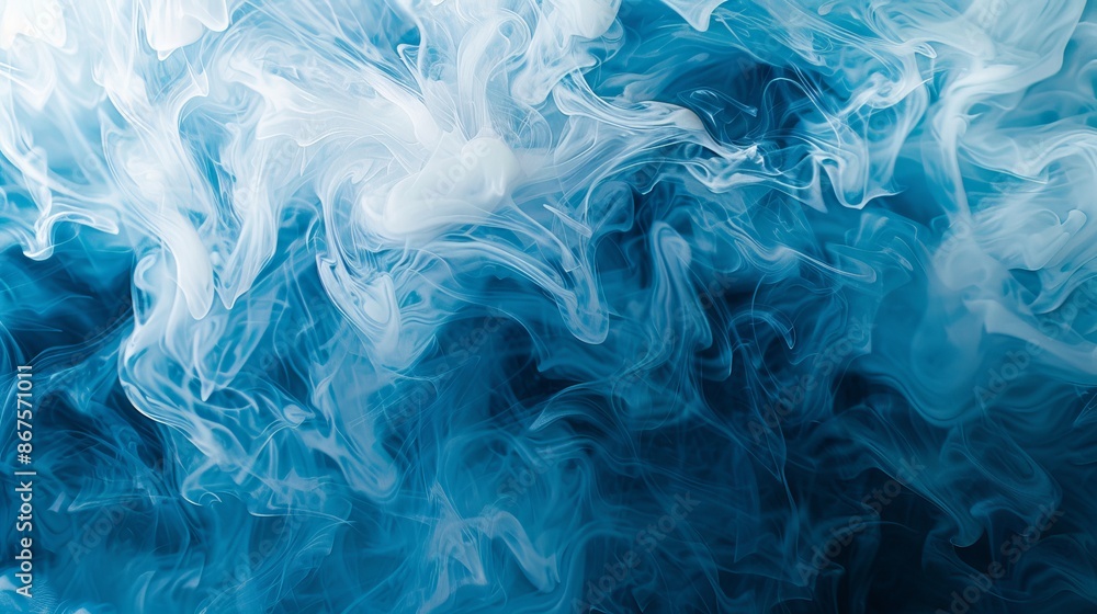 Canvas Prints Best-seller potential, this wallpaper depicts abstract, dreamy blue smoke that creates a peaceful background scene or illustration