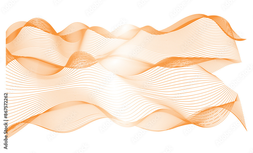 Poster abstraction colored lines intersection bends chaos texture
