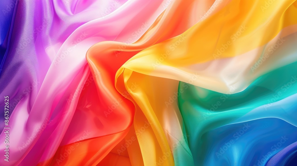 Poster vibrant abstract background with lgbt colors, blending seamlessly to create a dynamic and inclusive 